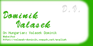 dominik valasek business card